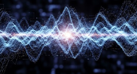 Abstract Waveform Visualization - Data Analysis and Signal Processing.