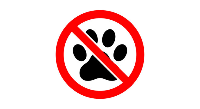 Prohibition sign with a bold red circle and diagonal line, symbolizing restriction, denial, and warning against specific actions or objects