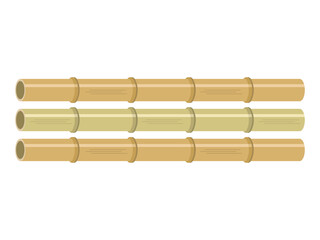 三本の竹材