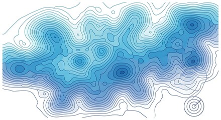 Lake Depth Chart Topographic Map.