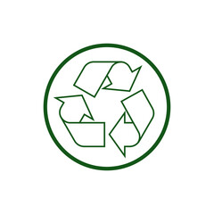 Obraz premium Recycling outline symbol icon template