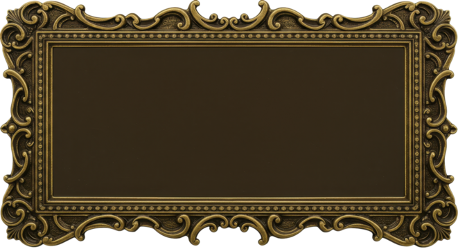 Ornate Vintage Frame: An intricately detailed, antique frame exuding timeless elegance. The dark, textured center creates a captivating contrast.