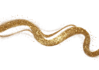 Gold glitter wavy ribbon design