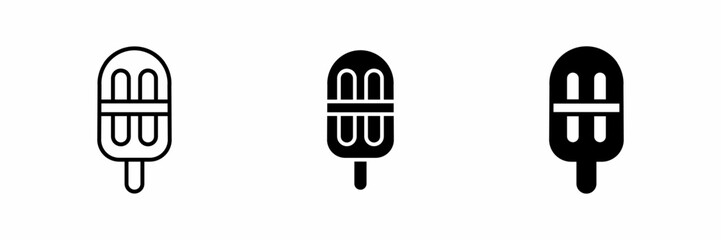 Vector illustration of a black ice cream