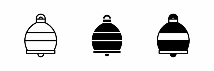 Vector illustration of a black bell	