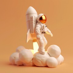 3D render icon  8K DIY cultureinspired 3D render clay style isolated on pure solid background of handmade crafts Nurse icon 3D