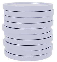 Obraz premium 3D_積まれたコイン_シルバー