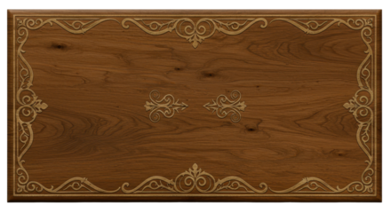 Elegant Wood Panel: A beautifully crafted wood panel showcasing intricate decorative patterns and textures, perfect for adding a touch of sophistication and luxury.