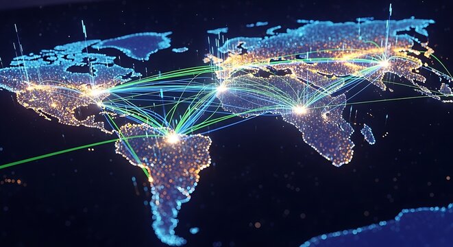 Global Network Connectivity - A Visual Representation of Interconnectedness.