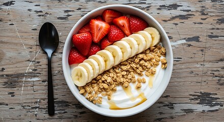 Strawberry Banana Yogurt Parfait.