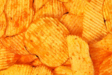 Ribbed potato chips as a texture