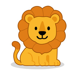 lion cartoon isolated on white
