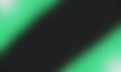 A bold and modern abstract background featuring a wide diagonal black stripe. Bright, glowing neon green or mint green illuminates the top-left and bottom-right corners, creating sharp contrast.
