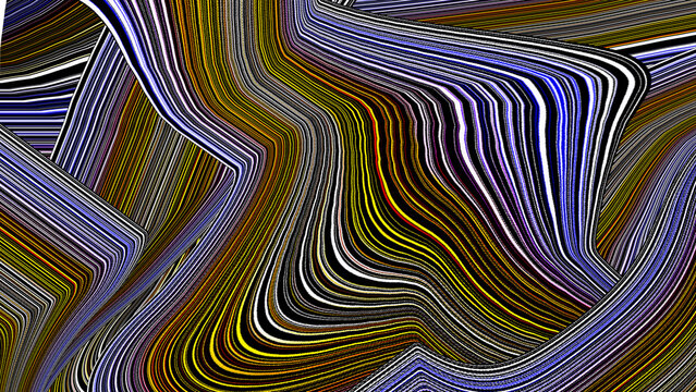 An abstract composition featuring swirling lines and vibrant colors, creating a dynamic and visually stimulating pattern with a modern and artistic feel