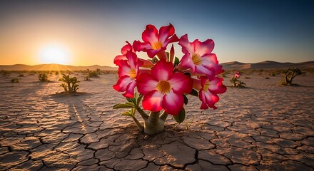 Desert Bloom Under Sunrise.