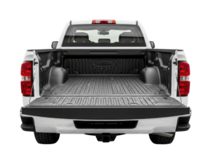 White pickup truck bed transparent background cutout png