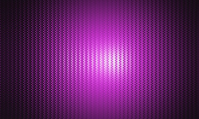 A modern abstract background featuring a rich purple and magenta gradient. A bright, glowing white light shines from the center, illuminating a fine geometric pattern or metallic texture.