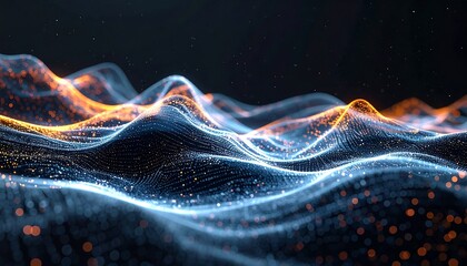 Abstract Data Visualization with Flowing Light Waves and Particles.