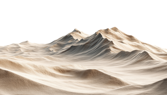 Beige desert mountains, digital art