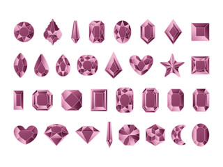 カットガラスP、3ピンク