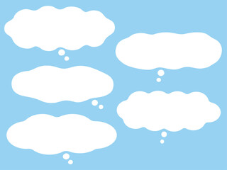 横長の白いふにゃふにゃの吹き出し