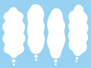 縦長の白いふにゃふにゃの吹き出し