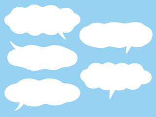 横長の白いふにゃふにゃの吹き出し