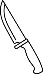 Illustrator hunting knife sharp metal blade Silhouette vector