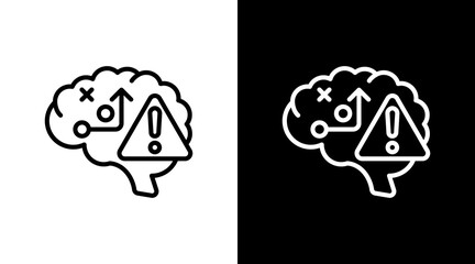Brain With Icon Set Design