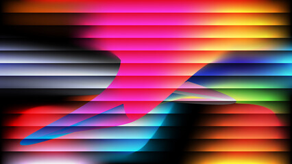 Abstract background with colorful gradient and horizontal stripes, creating a modern and vibrant design element