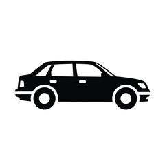 Naklejka premium Black sedan silhouette vehicle automobile
