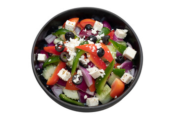 A Fresh and Colorful Salad Bowl, with assorted fresh ingredients and seasoning
