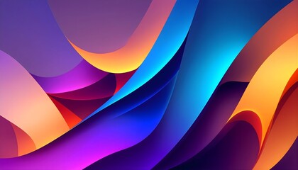 Futuristic geometric shapes neon halftone wavy dotted lines in abstract composition. Vector illustration of gradient curved stripes. Modern design for equalizer, digital art, web banners, cover art.