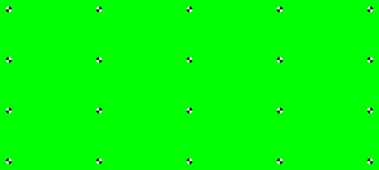 Green screen with black circular tracking markers in grid layout, ideal for motion tracking, camera calibration, VFX compositing, and AR visual alignment.