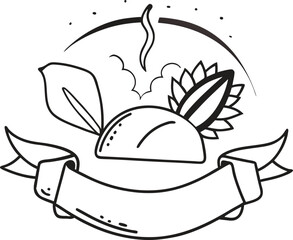 Stylized wheat illustration representing agriculture and harvest.