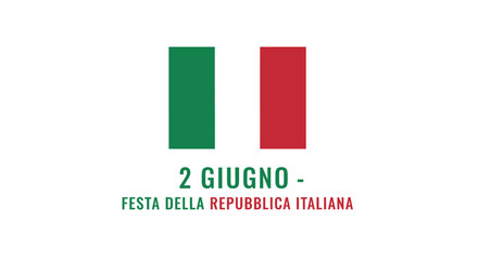 Italian Republic Day Celebration with National Flag Graphic.