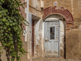 Attractive medieval gate in a Spanish village