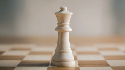 gambit. A single chess piece on a wooden board, connecting two sides in a minimalist game. tutorial guides, club newsletters, designed for tourism and weekend activity guides.