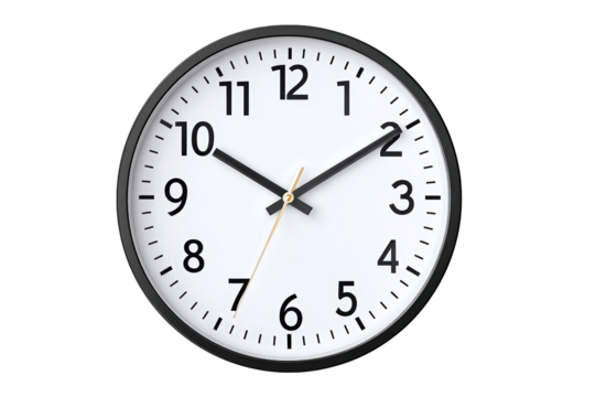 Modern Round Wall Clock with Minimalist Design Illustrating Time Passage. Ai Generated Images