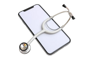 Modern Mobile Phone and Stethoscope Medical Consultation Diagnostic Equipment. Ai Generated Images