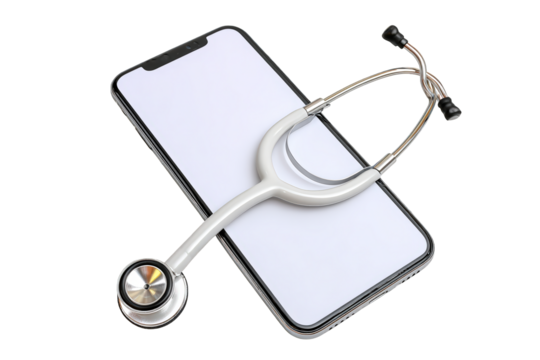 Modern Mobile Phone and Stethoscope Medical Consultation Diagnostic Equipment. Ai Generated Images