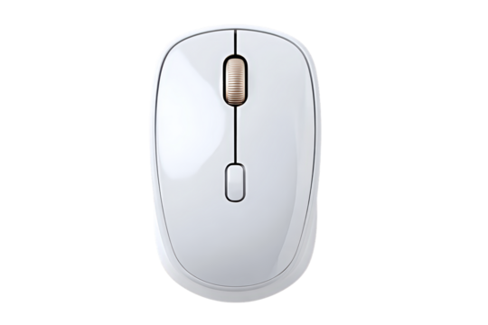 Simple Sleek White Computer Mouse Wireless Technology Office Equipment. Ai Generated Images