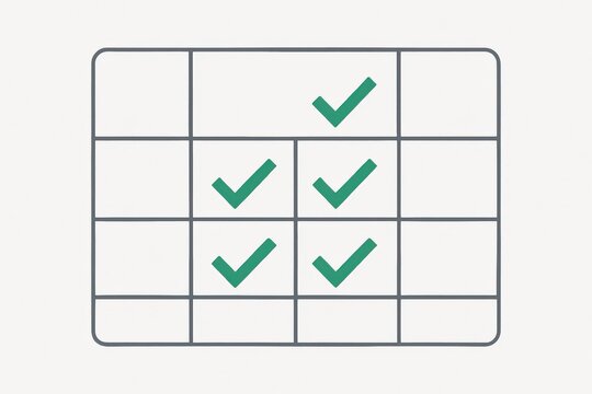 Successful checklist completion signifying accomplishment and productivity in an organized workspace conveying structured efficiency captured with clarity
