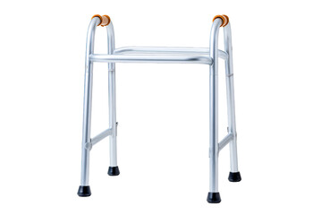 Isolated Studio Shot of Lightweight Adjustable Aluminum Walking Walker Device. Ai Generated Images