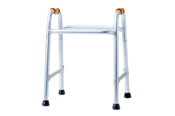 Isolated Studio Shot of Lightweight Adjustable Aluminum Walking Walker Device. Ai Generated Images