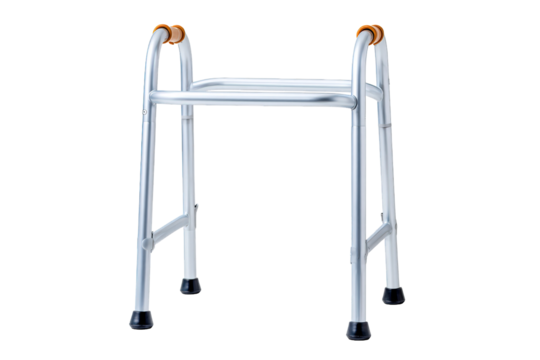Isolated Studio Shot of Lightweight Adjustable Aluminum Walking Walker Device. Ai Generated Images