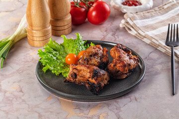 Hot Grilled chicken thigh barbecues