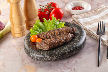 Hot beef kebab minced meat