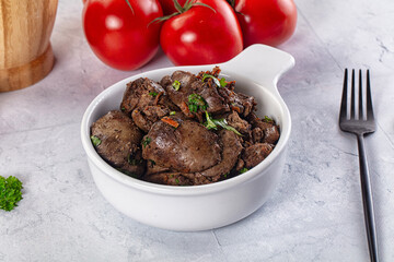 Roasted chicken liver with green onion