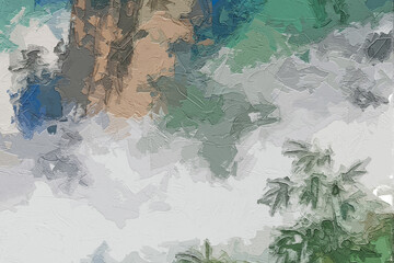 Various oil paintings, flowers, tulips, chrysanthemums, roses, peonies, fruits, streams, scenery, spotted deer, forests, birds